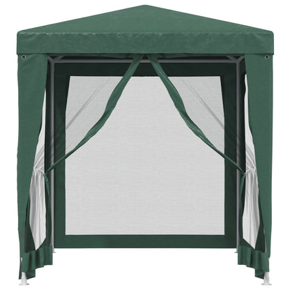 Tenda per Feste con 4 Pareti Laterali in Rete Verde 2x2 m HDPE | homemem39