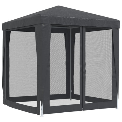 Tenda per Feste con 4 Pareti in Rete Antracite 2x2 m in HDPE | homemem39