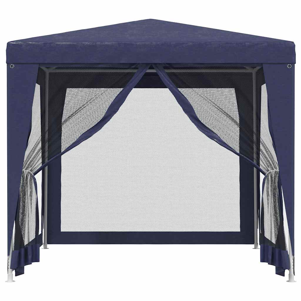 Tenda per Feste con 4 Pareti Laterali in Rete Blu 2,5x2,5m HDPE | homemem39