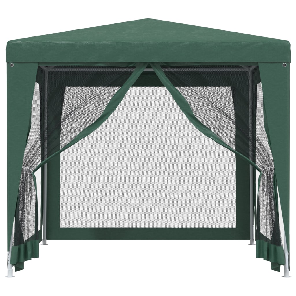 Tenda per Feste 4 Pareti Laterali in Rete Verde 2,5x2,5m HDPE | homemem39
