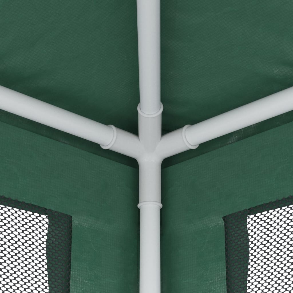 Tenda per Feste 4 Pareti Laterali in Rete Verde 2,5x2,5m HDPE | homemem39
