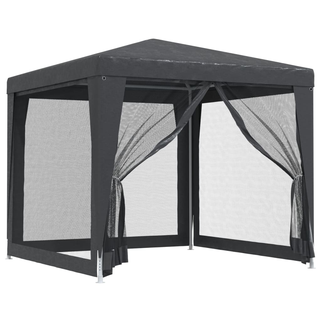 Tenda per Feste con 4 Pareti in Rete Antracite 2,5x2,5 m HDPE | homemem39