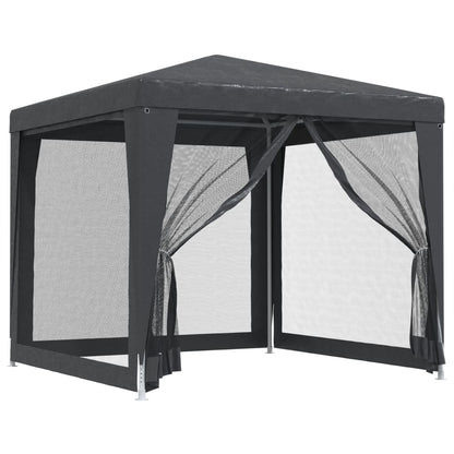 Tenda per Feste con 4 Pareti in Rete Antracite 2,5x2,5 m HDPE | homemem39