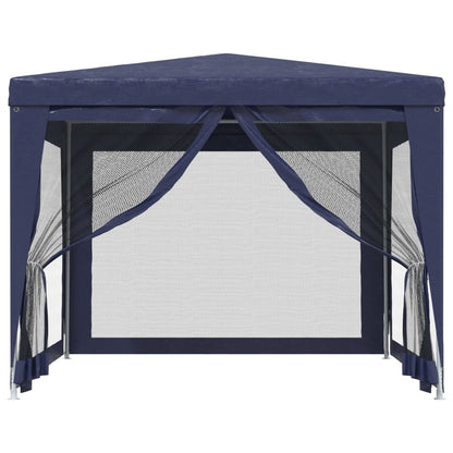 Tenda per Feste con 4 Pareti Laterali in Rete Blu 3x3 m HDPE | homemem39