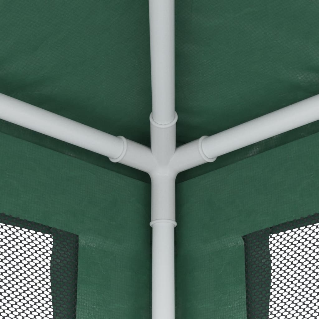 Tenda per Feste con 4 Pareti Laterali in Rete Verde 3x3 m HDPE | homemem39