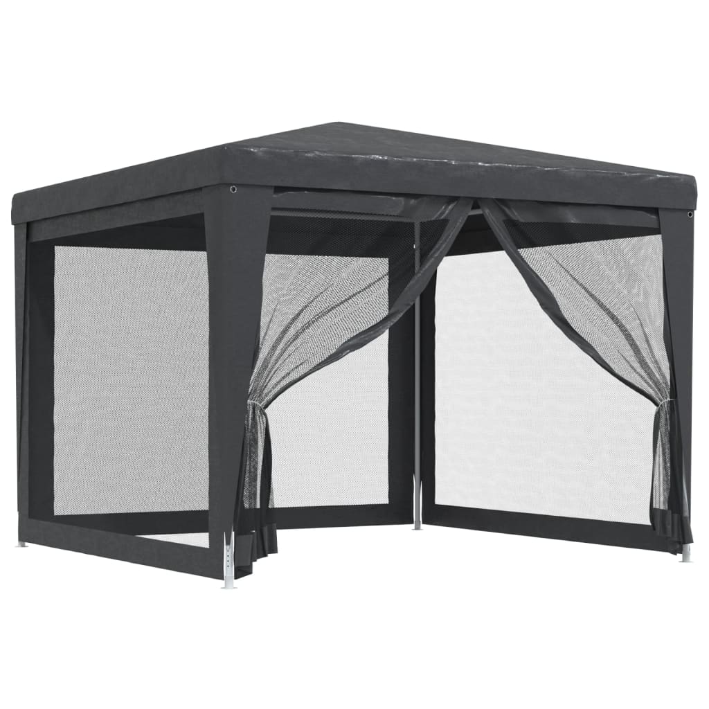 Tenda per Feste con 4 Pareti in Rete Antracite 3x3 m in HDPE | homemem39
