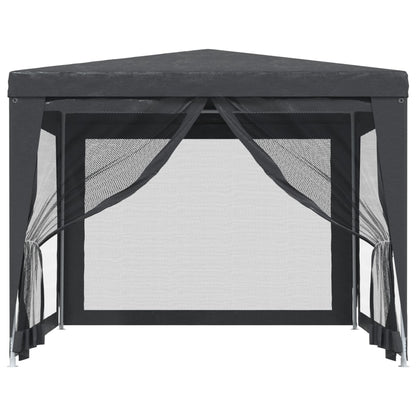 Tenda per Feste con 4 Pareti in Rete Antracite 3x3 m in HDPE | homemem39