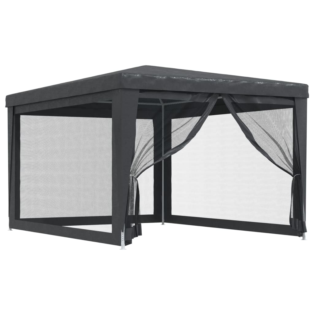 Tenda per Feste con 4 Pareti in Rete Antracite 3x4 m in HDPE | homemem39