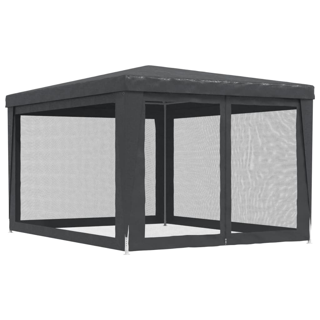 Tenda per Feste con 4 Pareti in Rete Antracite 3x4 m in HDPE | homemem39