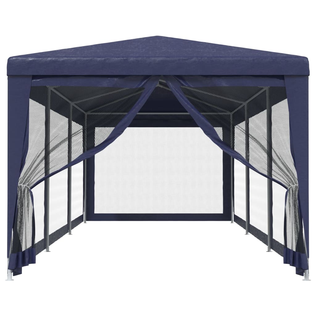 Tenda per Feste con 8 Pareti Laterali in Rete 3x9 m HDPE