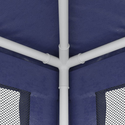 Tenda per Feste con 8 Pareti Laterali in Rete Blu 3x9 m HDPE | homemem39