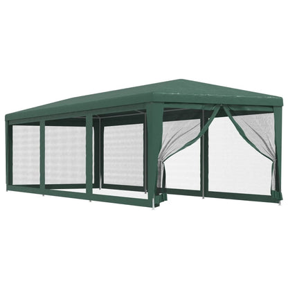 Tenda per Feste con 8 Pareti Laterali in Rete 3x9 m HDPE