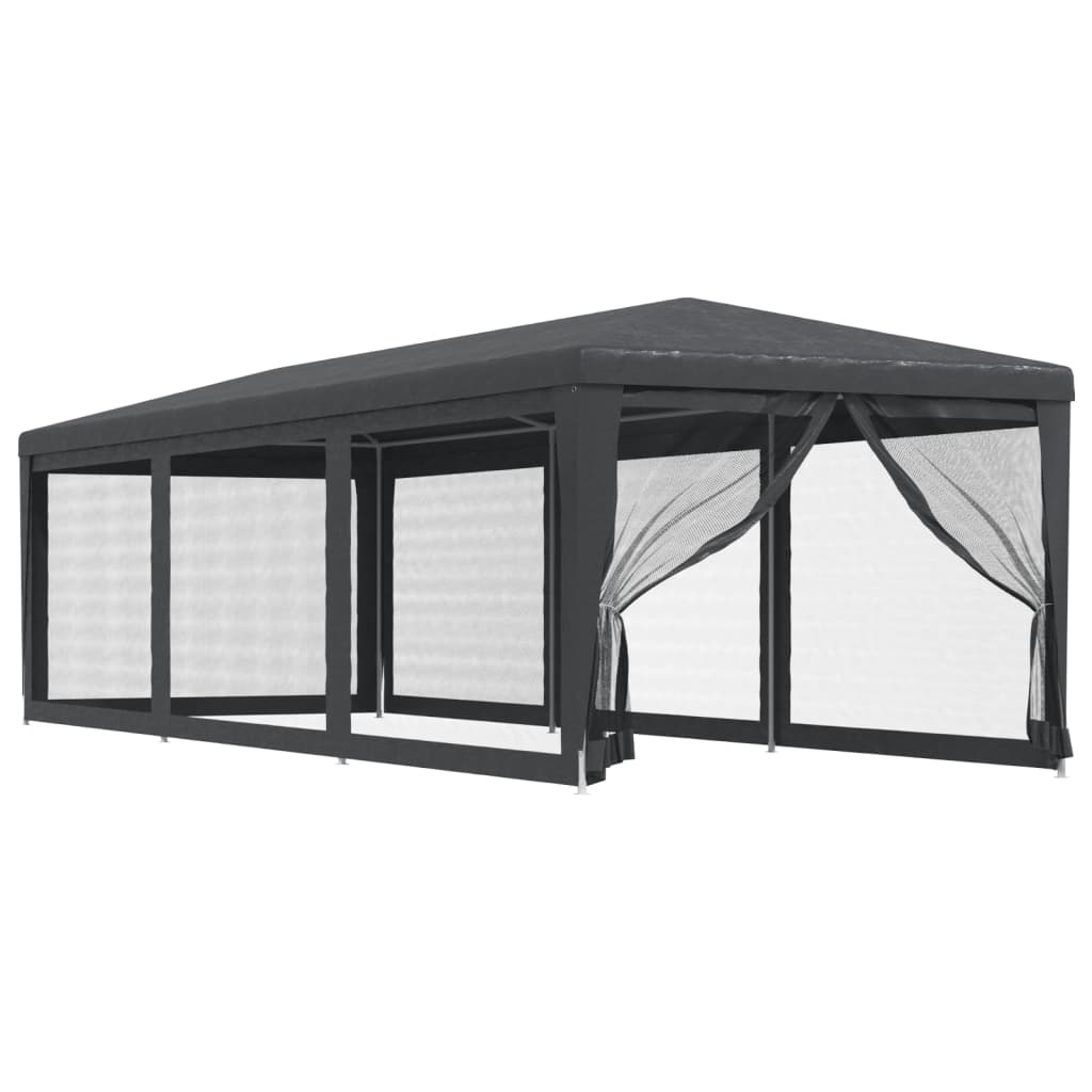 Tenda per Feste con 8 Pareti in Rete Antracite 3x9 m in HDPE | homemem39