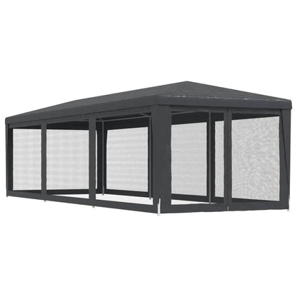 Tenda per Feste con 8 Pareti in Rete Antracite 3x9 m in HDPE | homemem39