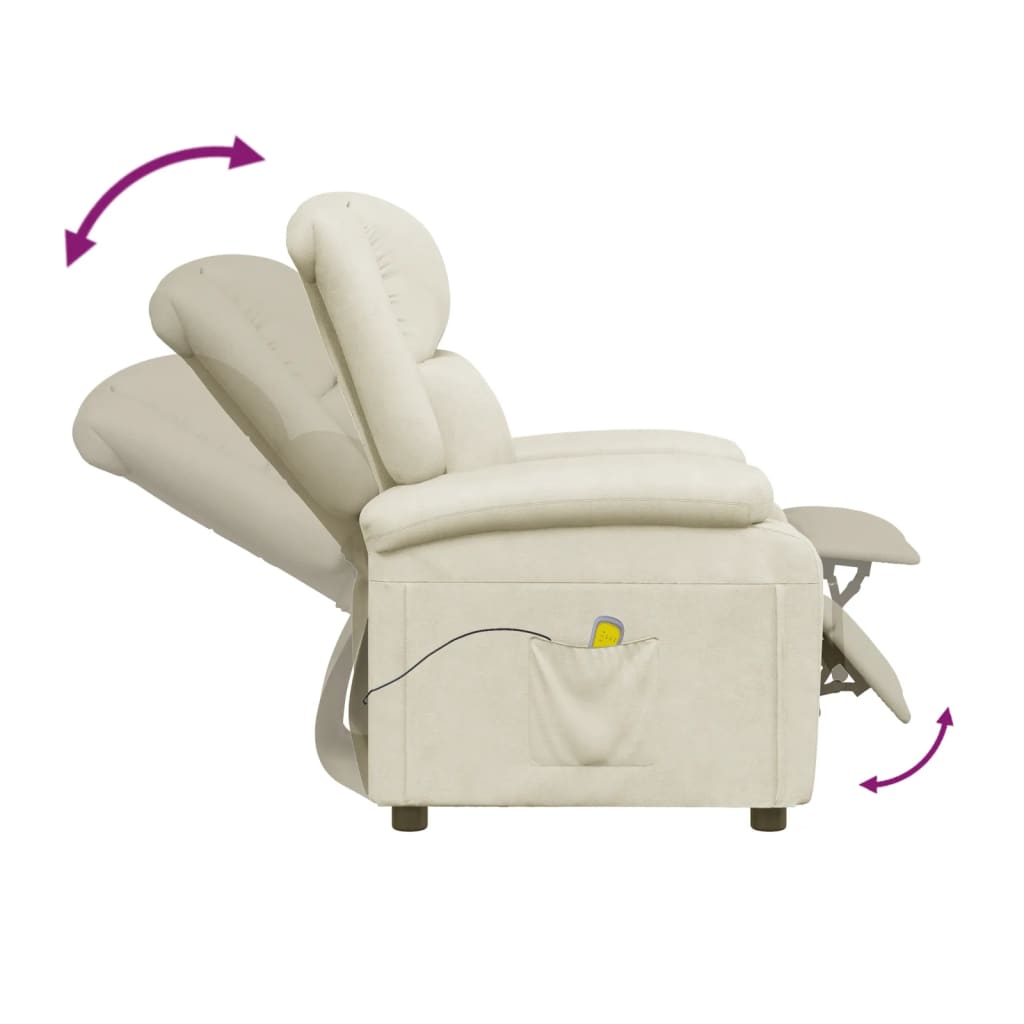 Poltrona Massaggiante Crema in Similpelle | homemem39