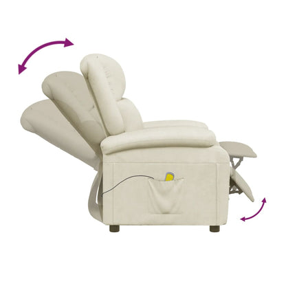 Poltrona Massaggiante Crema in Similpelle | homemem39