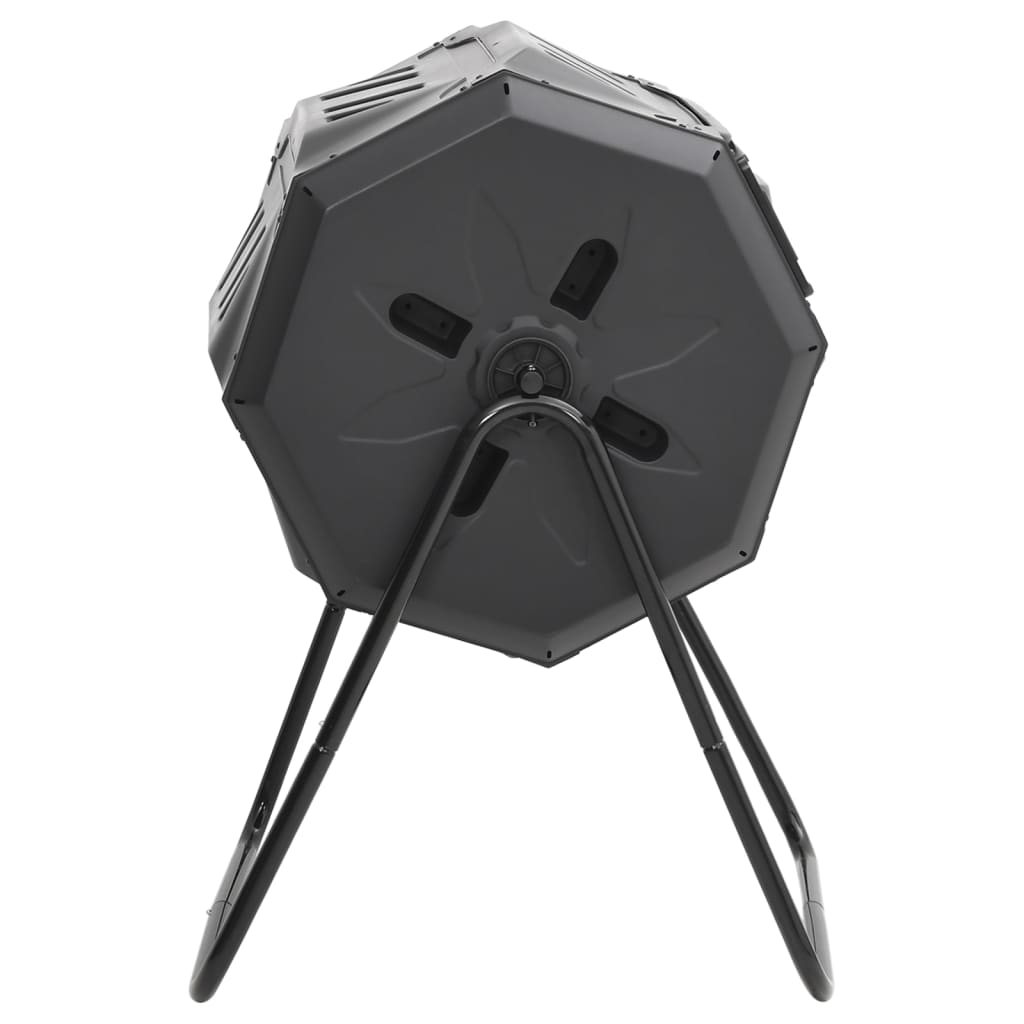 Compostiera da Giardino Nera 73x64x95 cm da 160 L | homemem39