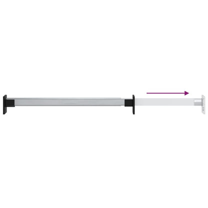 Aste Telescopiche per Armadi 4 pz Argento 58-100 cm | homemem39