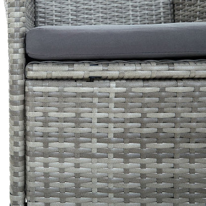 Set da Pranzo per Giardino 13 pz con Cuscini Grigio | homemem39