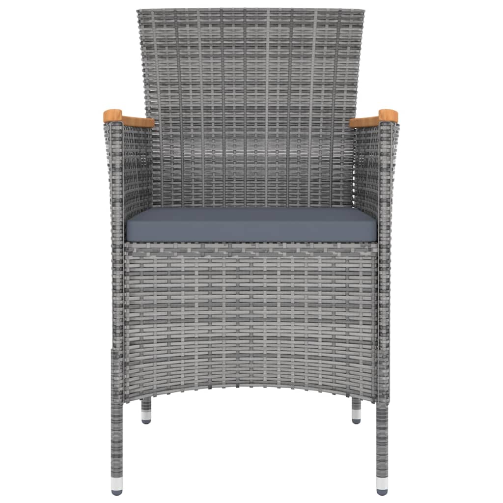 Set da Pranzo per Giardino 11 pz con Cuscini Grigio | homemem39
