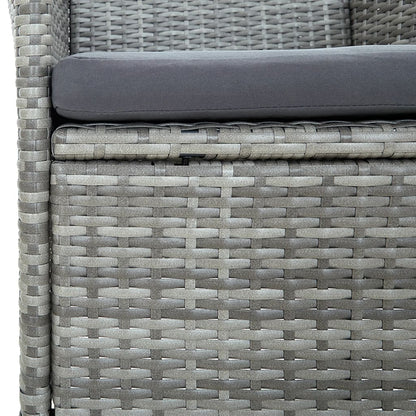Set da Pranzo per Giardino 13 pz con Cuscini Grigio | homemem39