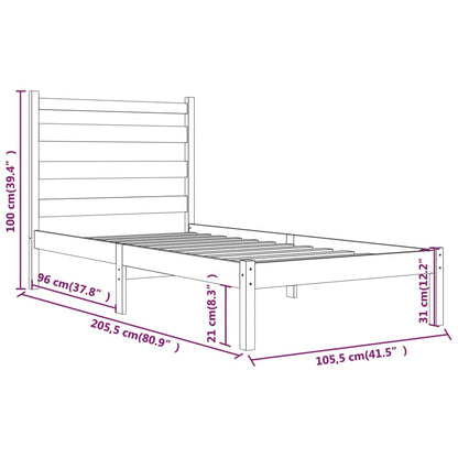 Giroletto Bianco in Legno Massello di Pino 100x200 cm | homemem39