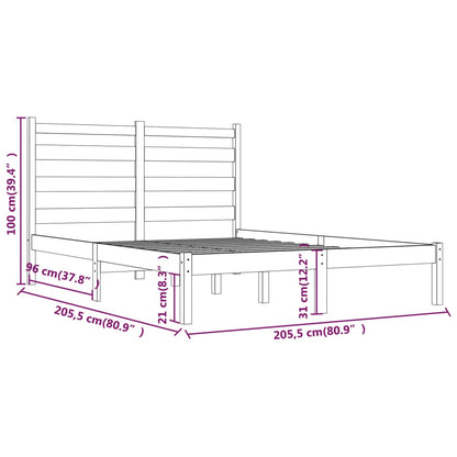 Giroletto senza Materasso Ambra in Legno di Pino 200x200 cm | homemem39