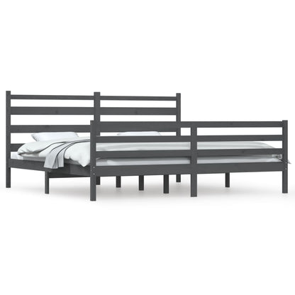 Giroletto in Legno Massello di Pino 200x200 cm Grigio | homemem39