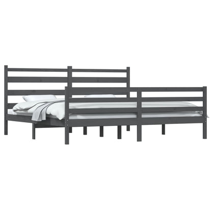 Giroletto in Legno Massello di Pino 200x200 cm Grigio | homemem39