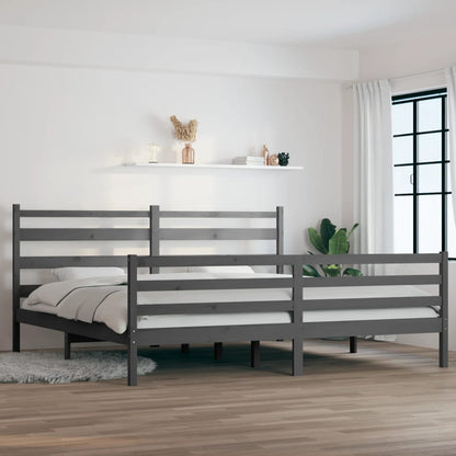 Giroletto in Legno Massello di Pino 200x200 cm Grigio | homemem39