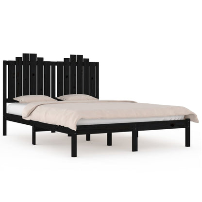 Giroletto Nero in Legno Massello di Pino 140x190 cm | homemem39