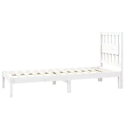 Giroletto in Legno Massello Bianco 75x190 cm Small Single | homemem39