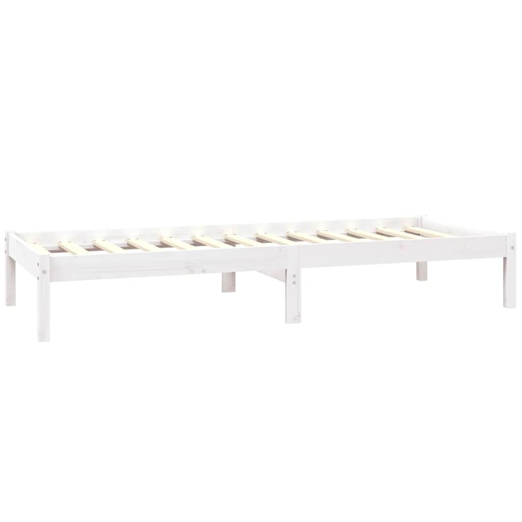 Giroletto in Legno Massello Bianco 75x190 cm Small Single | homemem39