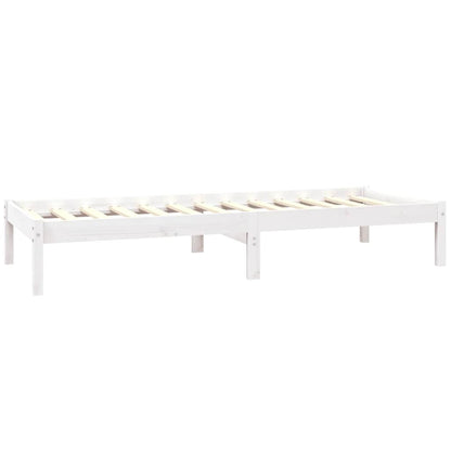 Giroletto in Legno Massello Bianco 75x190 cm Small Single | homemem39