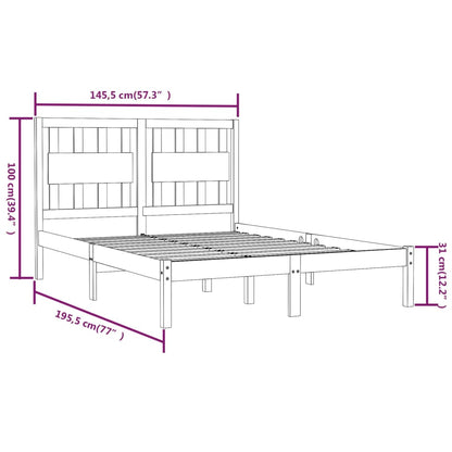 Giroletto Bianco in Legno Massello di Pino 140x190 cm | homemem39