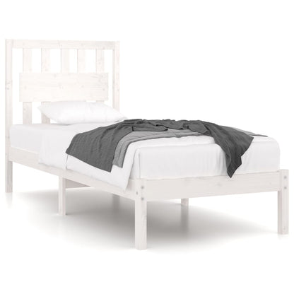 Giroletto Bianco in Legno Massello di Pino 90x200 cm | homemem39