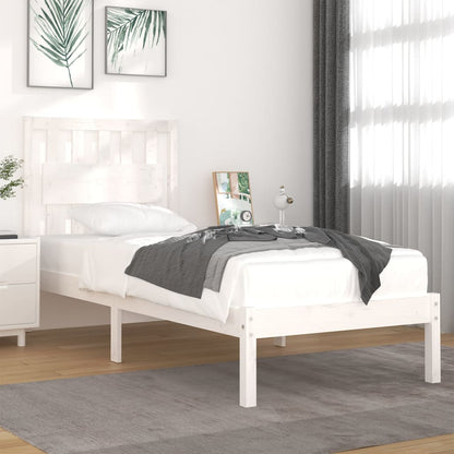Giroletto Bianco in Legno Massello di Pino 90x200 cm | homemem39