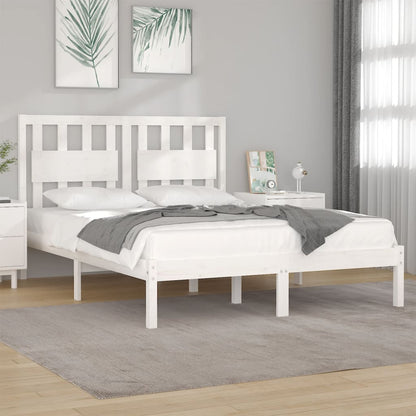 Giroletto Bianco in Legno Massello di Pino 160x200 cm | homemem39
