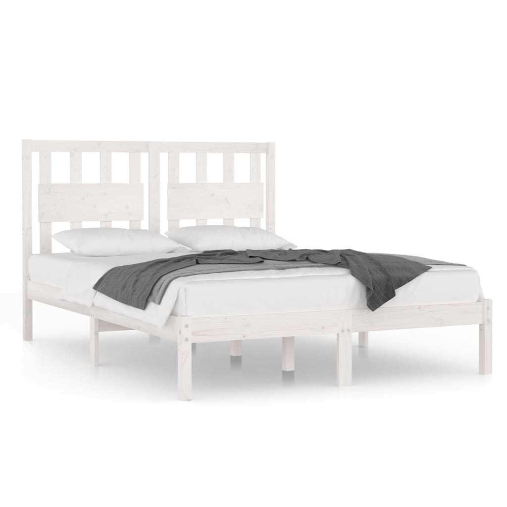 Giroletto Bianco in Legno Massello di Pino 200x200 cm | homemem39