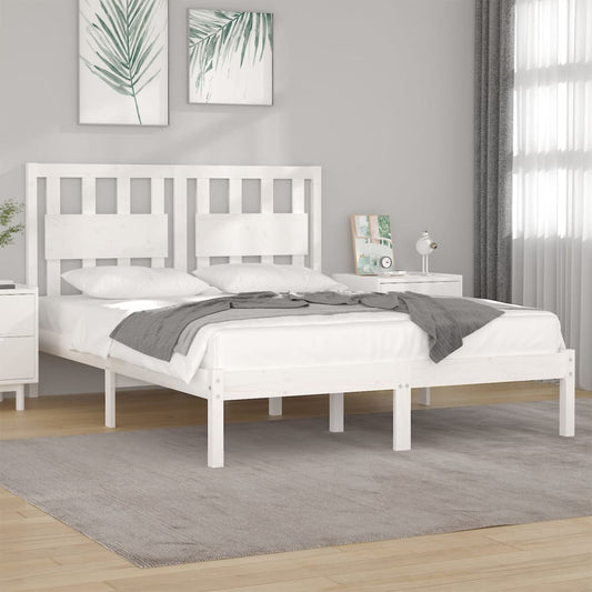 Giroletto Bianco in Legno Massello di Pino 200x200 cm | homemem39