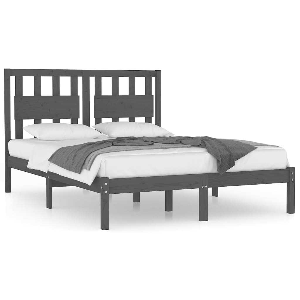 Giroletto Grigio in Legno Massello di Pino 200x200 cm | homemem39