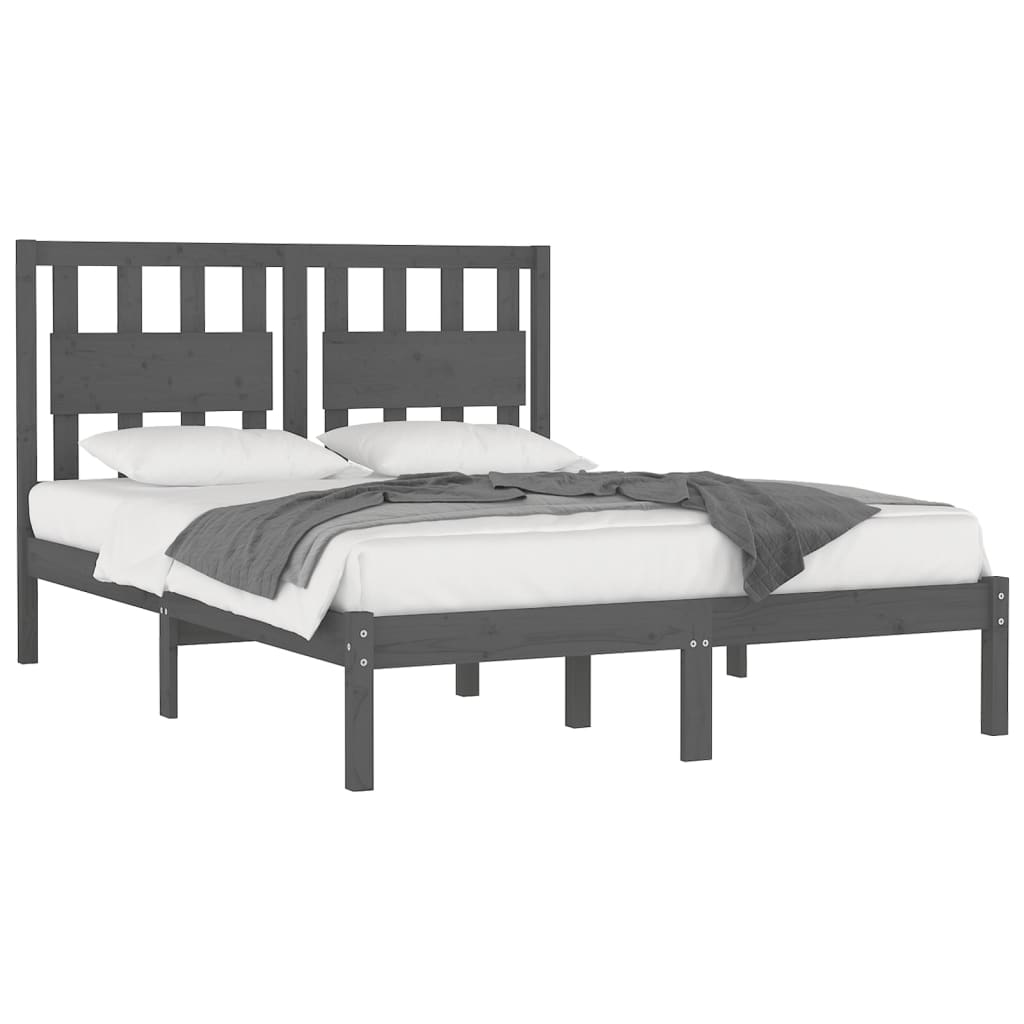 Giroletto Grigio in Legno Massello di Pino 200x200 cm | homemem39