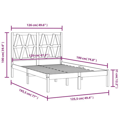 Giroletto in Legno Massello di Pino 120x190cm Small Double | homemem39