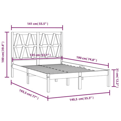 Giroletto in Legno Massello 135x190 cm Small Double | homemem39