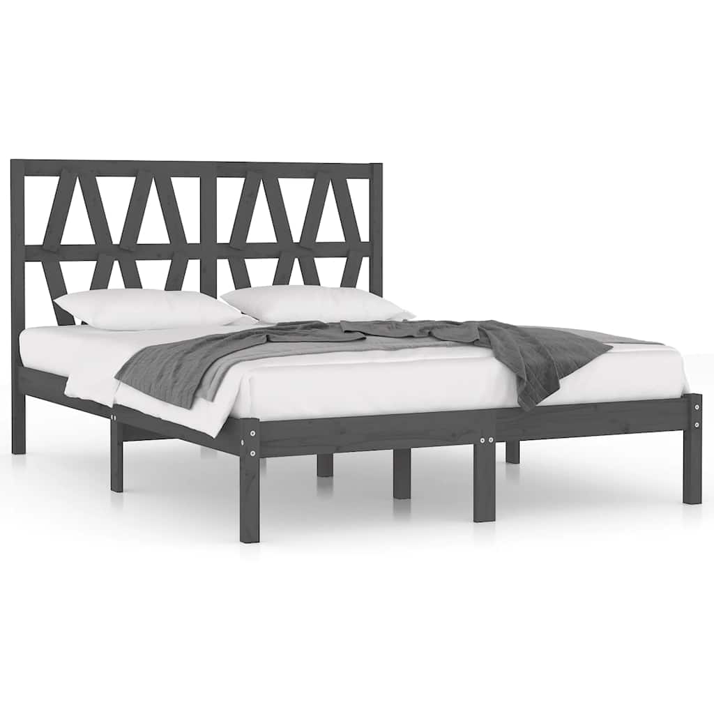Giroletto Grigio in Legno Massello di Pino 200x200 cm | homemem39