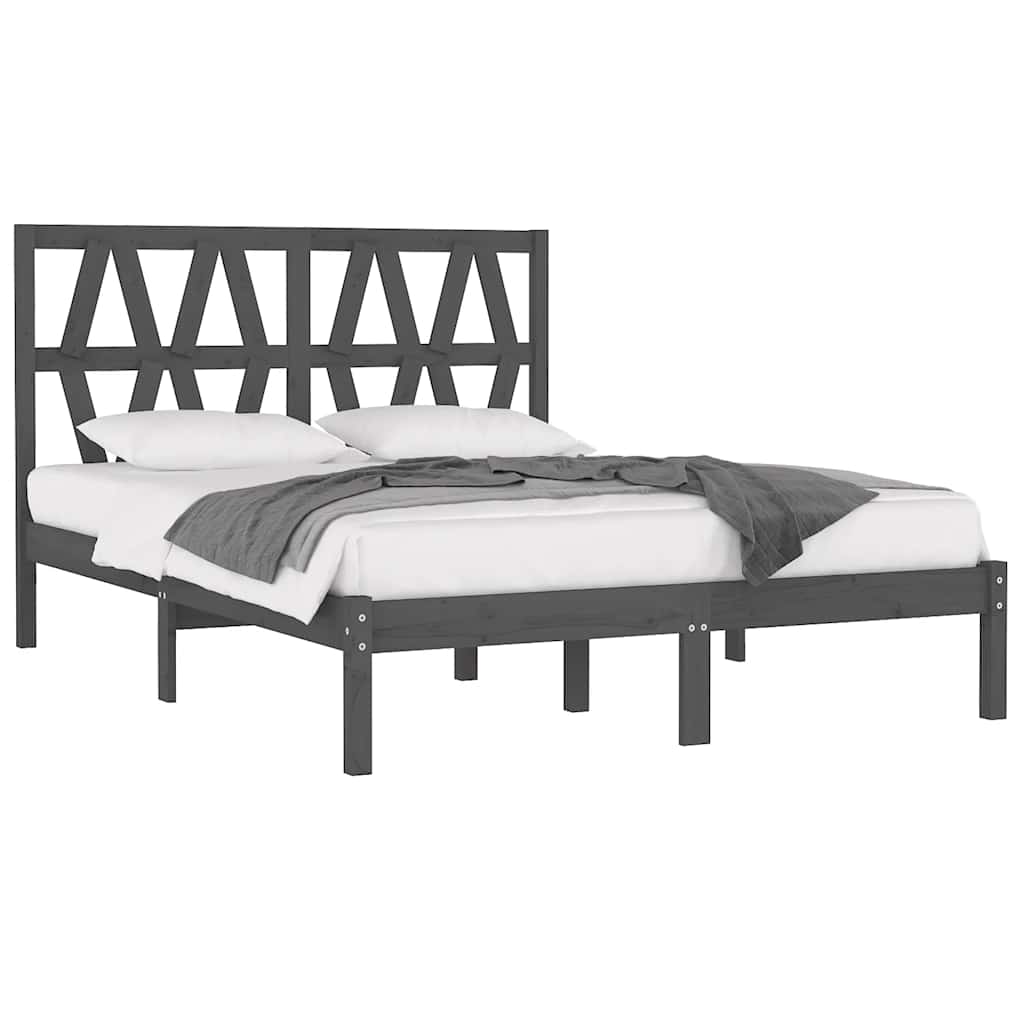 Giroletto Grigio in Legno Massello di Pino 200x200 cm | homemem39