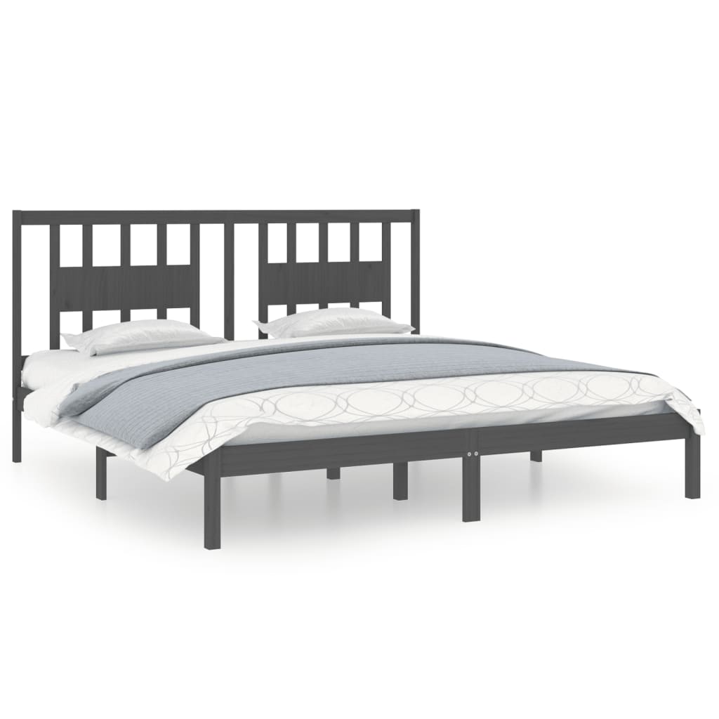 Giroletto Grigio in Legno Massello di Pino 200x200 cm | homemem39