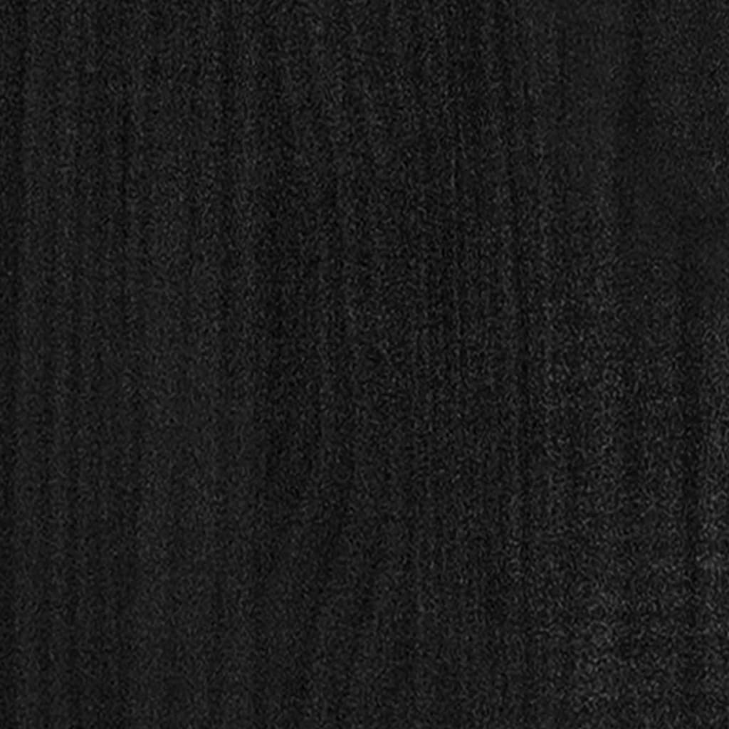 Giroletto in Legno Massello Nero 75x190 cm Small Single | homemem39