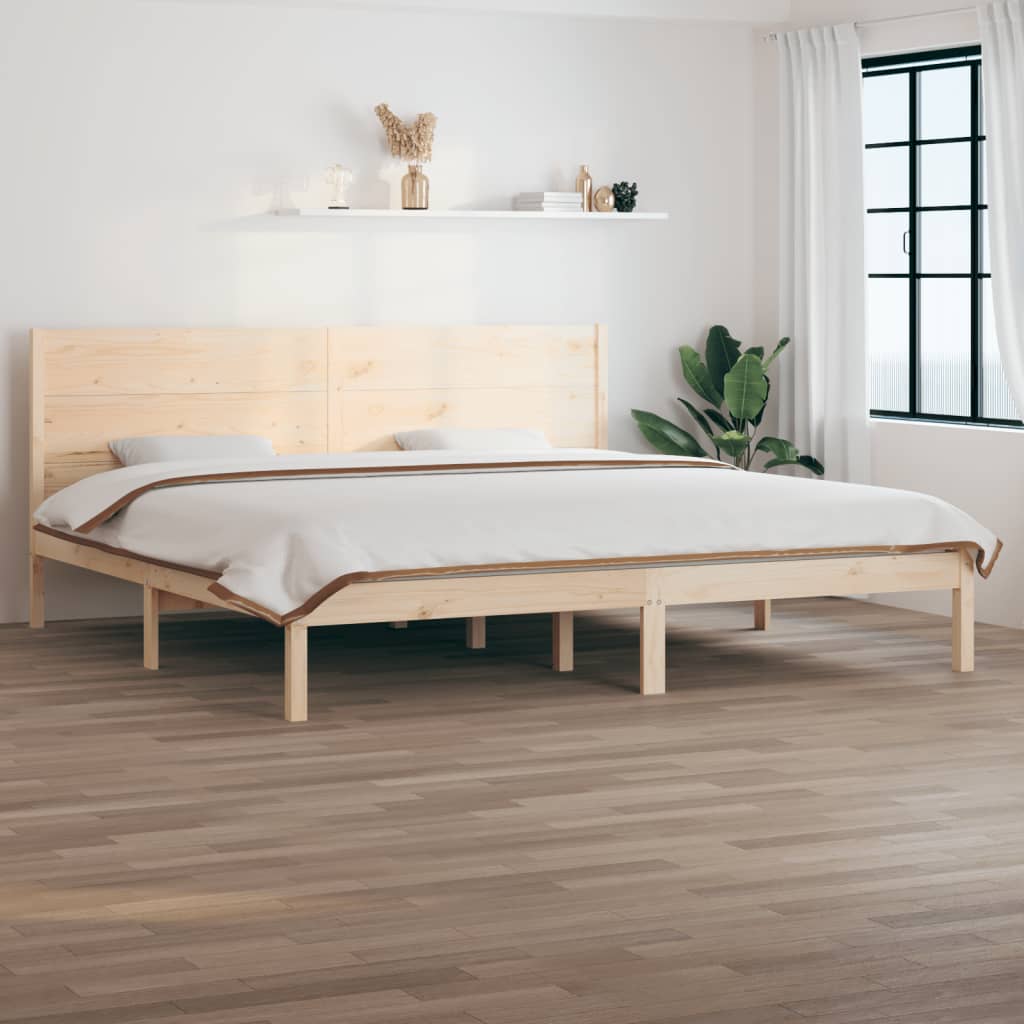 Giroletto senza Materasso 200x200 cm in Legno Massello di Pino