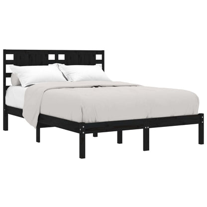 Giroletto Nero in Legno Massello di Pino 200x200 cm | homemem39